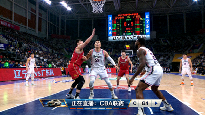 CBA联赛辽宁队对阵广东队比赛直播画面